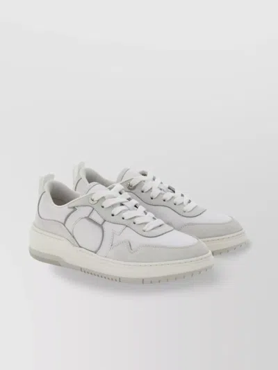 Ferragamo Gancini Print Leather Sneakers