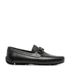 Ferragamo Mens Black Parigi Buckled Leather Driver Shoes In Black
