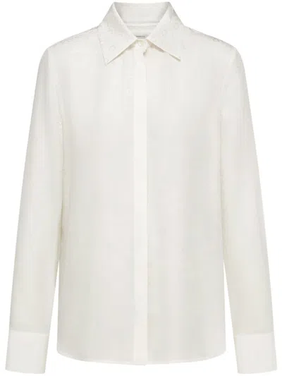 Ferragamo Gancini-print Shirt In White