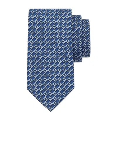 Ferragamo Pointed Tie In Blue
