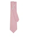 Ferragamo Gancini Chain Print Silk Tie In Pink