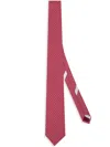 Ferragamo Gancini-print Silk Tie In Red