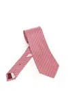 Ferragamo Gancini Print Tie In Pink