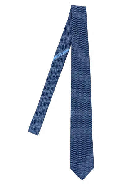 FERRAGAMO 'GANCINI' PRINT TIE