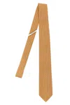 Ferragamo Gancini Print Tie In Orange