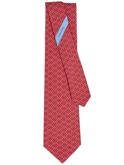 FERRAGAMO GANCINI PRINT TIE