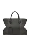 Ferragamo Gancini-print Tote Bag In Black