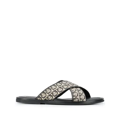 FERRAGAMO FERRAGAMO GANCINI PRINTED POOL SLIDES