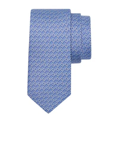 Ferragamo Gancini Printed Tie In Blue