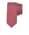 Ferragamo Gancini Printed Tie In Red