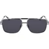 Ferragamo Gancini Prisma 60mm Navigator Sunglasses In Gray