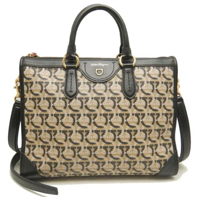 Pre-owned Ferragamo Gancini Pvc Leather Handbag () In Multi