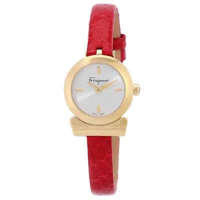 Pre-owned Ferragamo Gancini Quartz Silver Dial Ladies Watch Sfkk00523