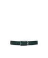 Ferragamo Gancini Reversible Adjustable Belt In Green