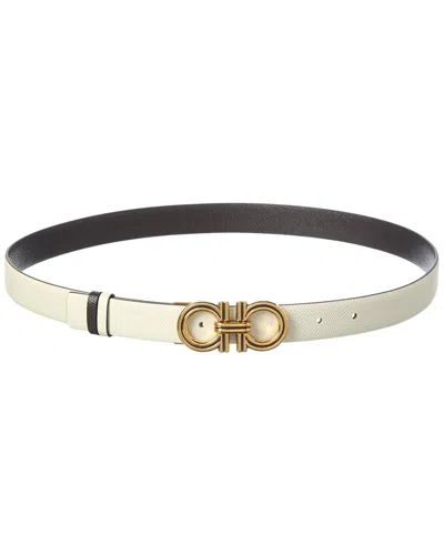 Ferragamo Gancini Reversible & Adjustable Belt In Brown