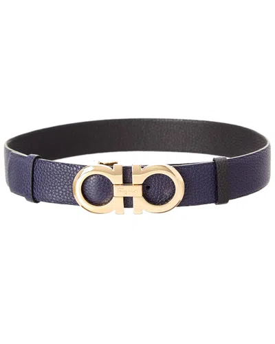 Ferragamo Gancini Reversible & Adjustable Leather Belt