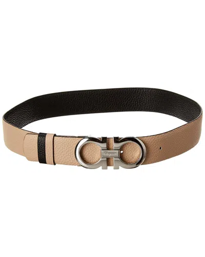 FERRAGAMO FERRAGAMO GANCINI REVERSIBLE & ADJUSTABLE LEATHER BELT