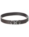 Ferragamo Leather Belt With Gancini Buckle In Brown