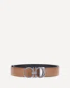 Ferragamo Gancini Reversible Belt In Brown
