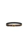 Ferragamo Gancini Reversible Belt In Brown