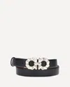Ferragamo Gancini Reversible Belt In Black