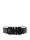 Ferragamo Double-sided Adjustable Waist Belt In Black