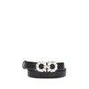 Ferragamo Gancini Reversible Belt In Black