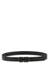 Ferragamo Reversible And Adjustable Double Gancini Belt In Black