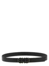 Ferragamo Reversible And Adjustable Double Gancini Belt In Black