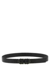 Ferragamo Reversible Double Gancini Belt In Black