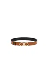 Ferragamo Gancini Reversible Belt In Black