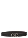 Ferragamo Cintura Reversibile Gancini In Black