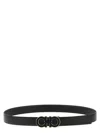 Ferragamo Reversible Double Gancini Belt In Black