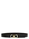 Ferragamo Gancini Reversible Belt In Black