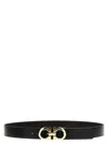 Ferragamo Gancini Reversible Belt In Black