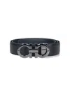 Ferragamo Gancini Reversible Belt In Black