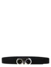 Ferragamo Reversible Belt Featuring 'gancini' Buckle In Black