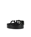 Ferragamo Gancini Reversible Belt In Black