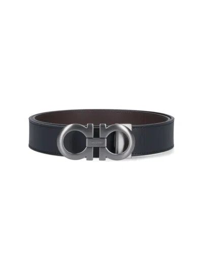 FERRAGAMO GANCINI" REVERSIBLE BELT BLACK