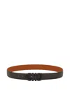 Ferragamo Reversible And Adjustable Gancini Belt In Brown