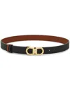 Ferragamo Reversible Belt Duo Adjustable Length Design In Brown