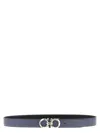 Ferragamo Multicolor Gancini Reversible Belt In Blue