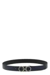 Ferragamo Reversible Belt With Adjustable Length And Metal Buckle In Multi