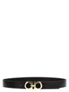 Ferragamo Gancini Reversible Belt In Black