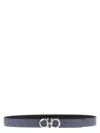 Ferragamo Multicolor Gancini Reversible Belt In Blue