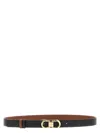 Ferragamo Black Reversible Gancini Belt In Multicolor
