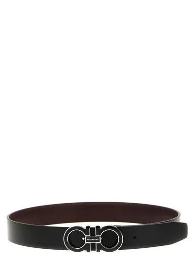 Ferragamo Salvatore  'gancini' Reversible Belt In Multicolor