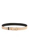 Ferragamo Gancini Reversible Belt In Neutrals
