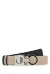 Ferragamo Gancini Reversible Belt In Neutrals