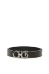 Ferragamo Gancini Reversible Buckle Belt In Brown